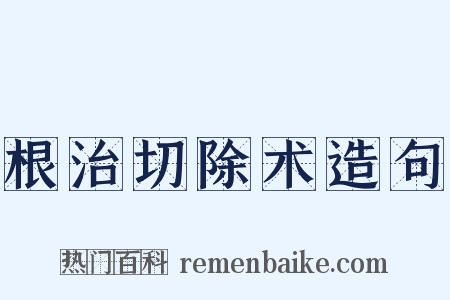 根治切除术造句是什么意思的图片